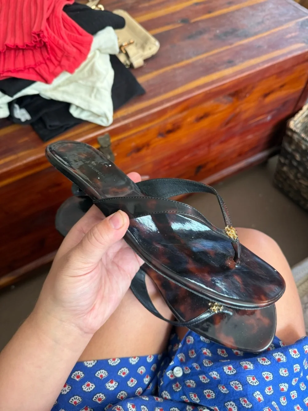 Tory Burch Tortoiseshell Thong Sandal